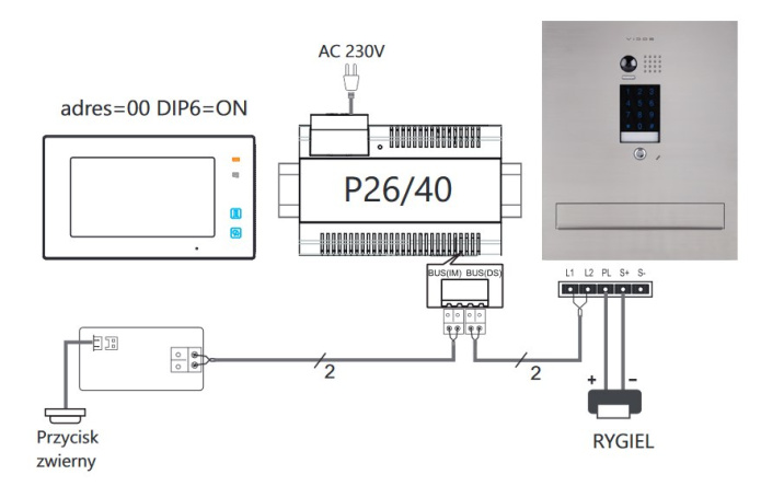 Zestaw skrzynka na listy wideodomofonu z szyfratorem Vidos S1401-SKM_M1023M